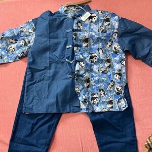 Blue Panda Print Set